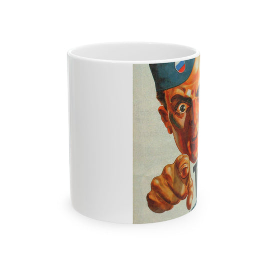 Jože Beranek - plakat Tudi ti si odgovoren za usodo slovenskega naroda SCAN Beautiful Novelty Ceramic Coffee Mug 11oz