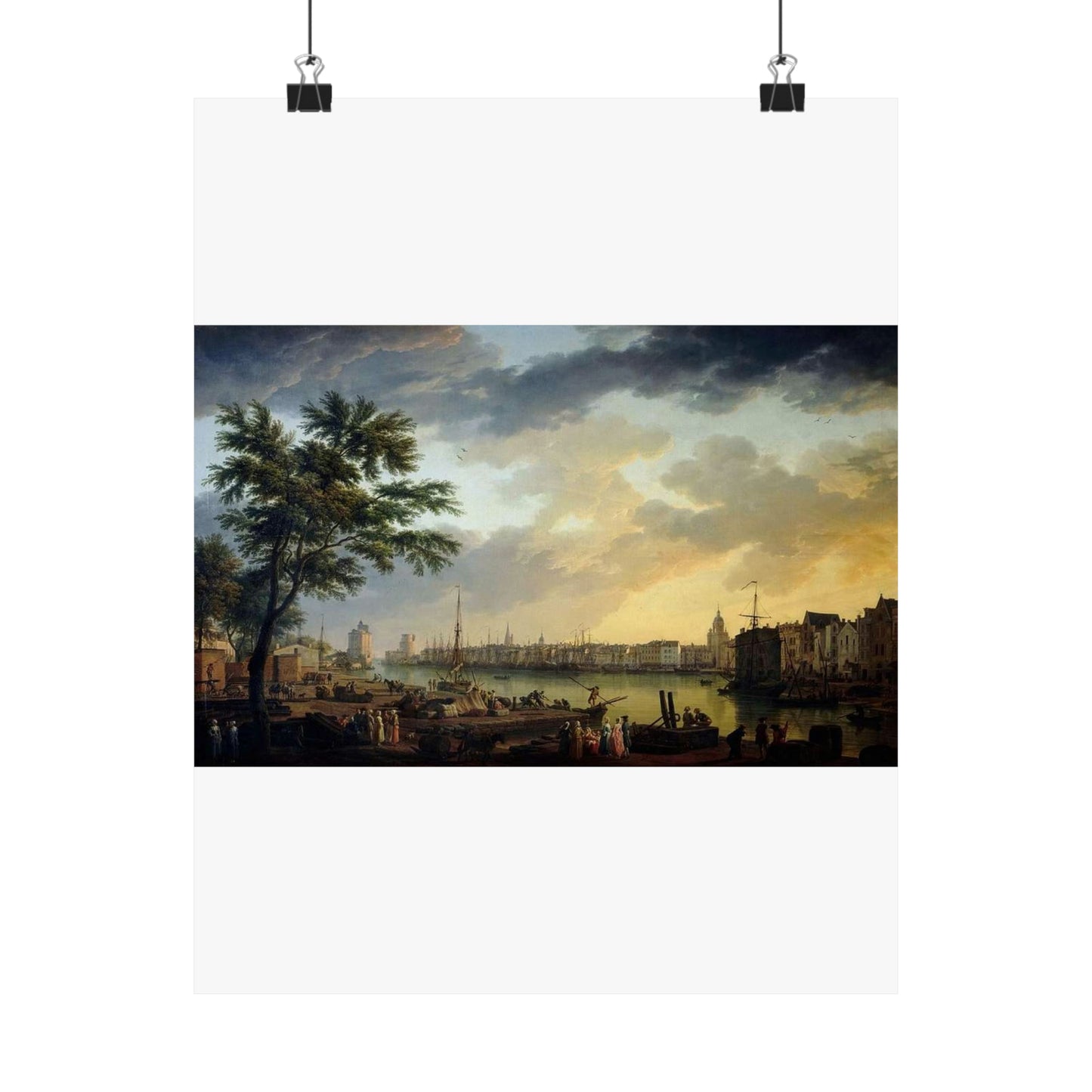 Vernet - Vue du port de la Rochelle High Quality Matte Wall Art Poster for Home, Office, Classroom