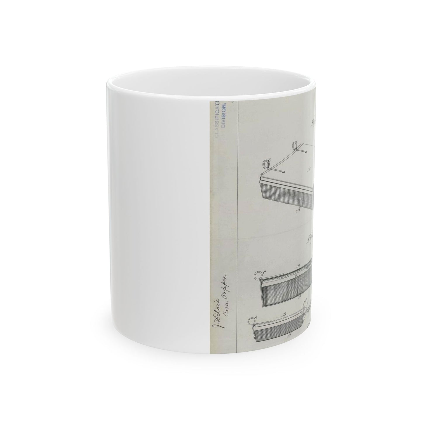 Patent Drawing of Engine - for J. Wilkie's Corn Popper Public domain  image Beautiful Novelty Ceramic Coffee Mug 11oz