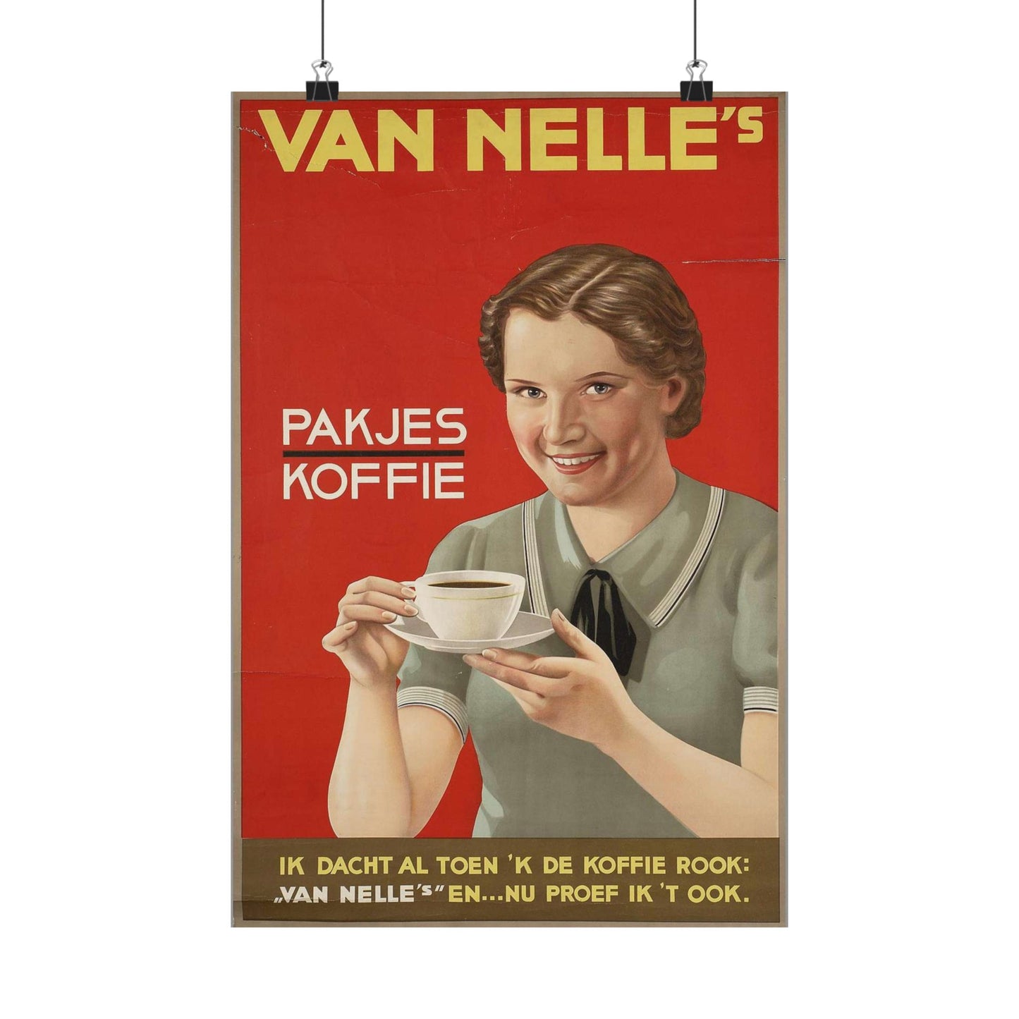 Van Nelle's pakjes koffie1936, Art Deco Poster High Quality Matte Wall Art Poster for Home, Office, Classroom