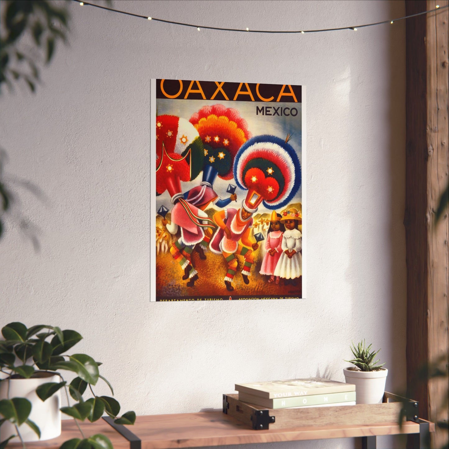 Oaxaca. Mexico. Vintage Travel Poster. High Quality Matte Wall Art Poster for Home, Office, Classroom