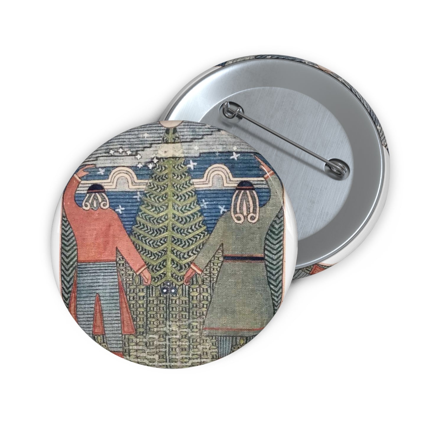 Joseph Alanen - Moonwatchers - Art nouveau public domain image Pin Buttons with Crisp Design