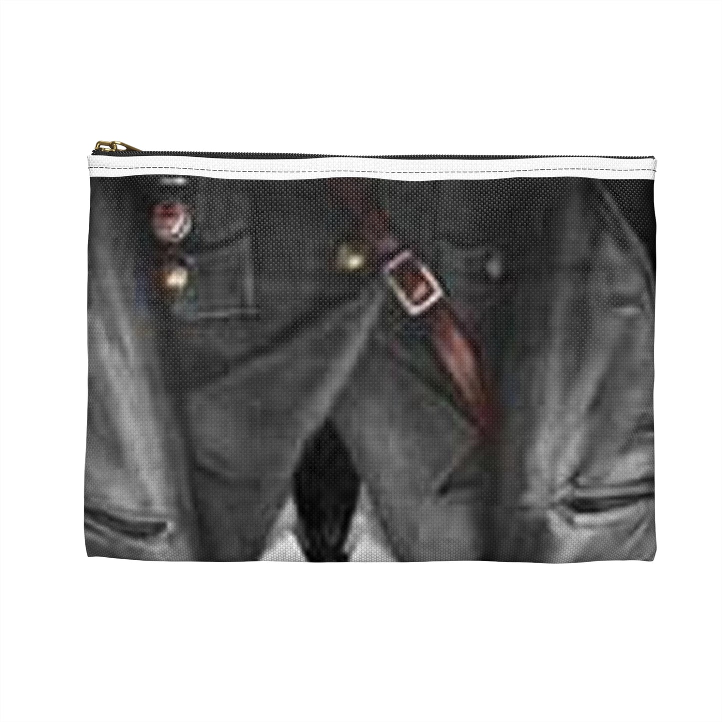 Gitler-vizvolitel - Art Deco public domain image Large Organizer Pouch with Black Zipper