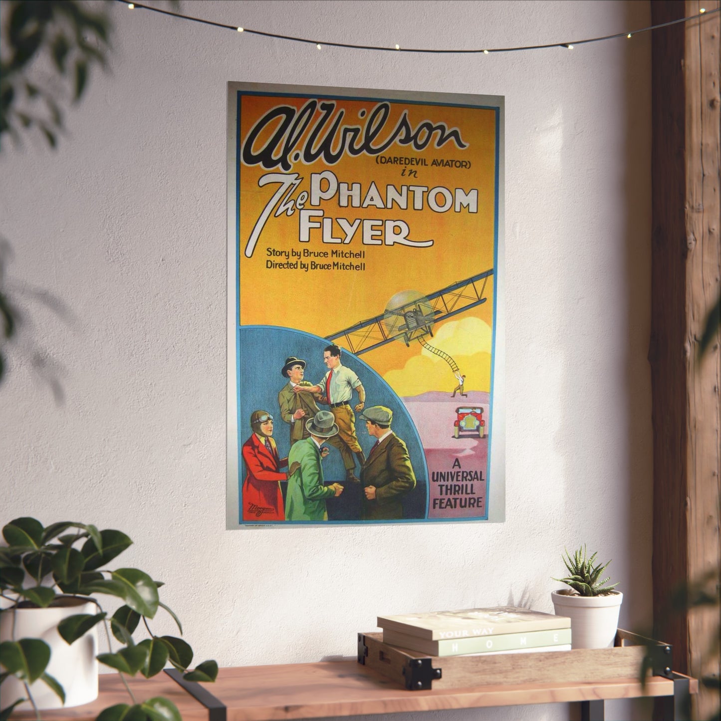 Phantom Flyer 1928 - Art Deco public domain image High Quality Matte Wall Art Poster for Home, Office, Classroom