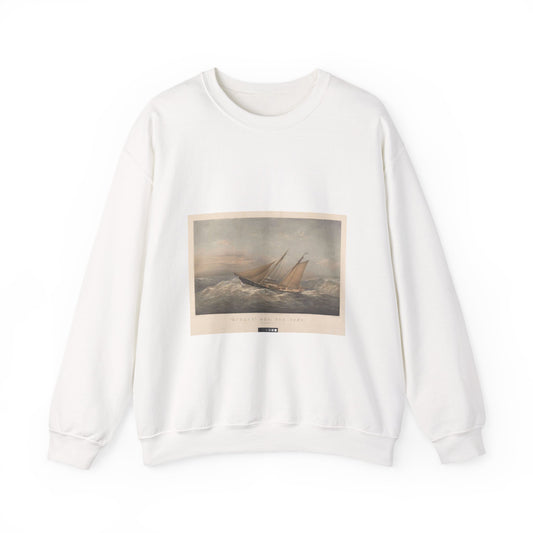 Mirage, R.Y.S., 200 Tons. 5th October 1872 RMG PY8772 White Heavy Blend Adult Crew Neck SweatShirt