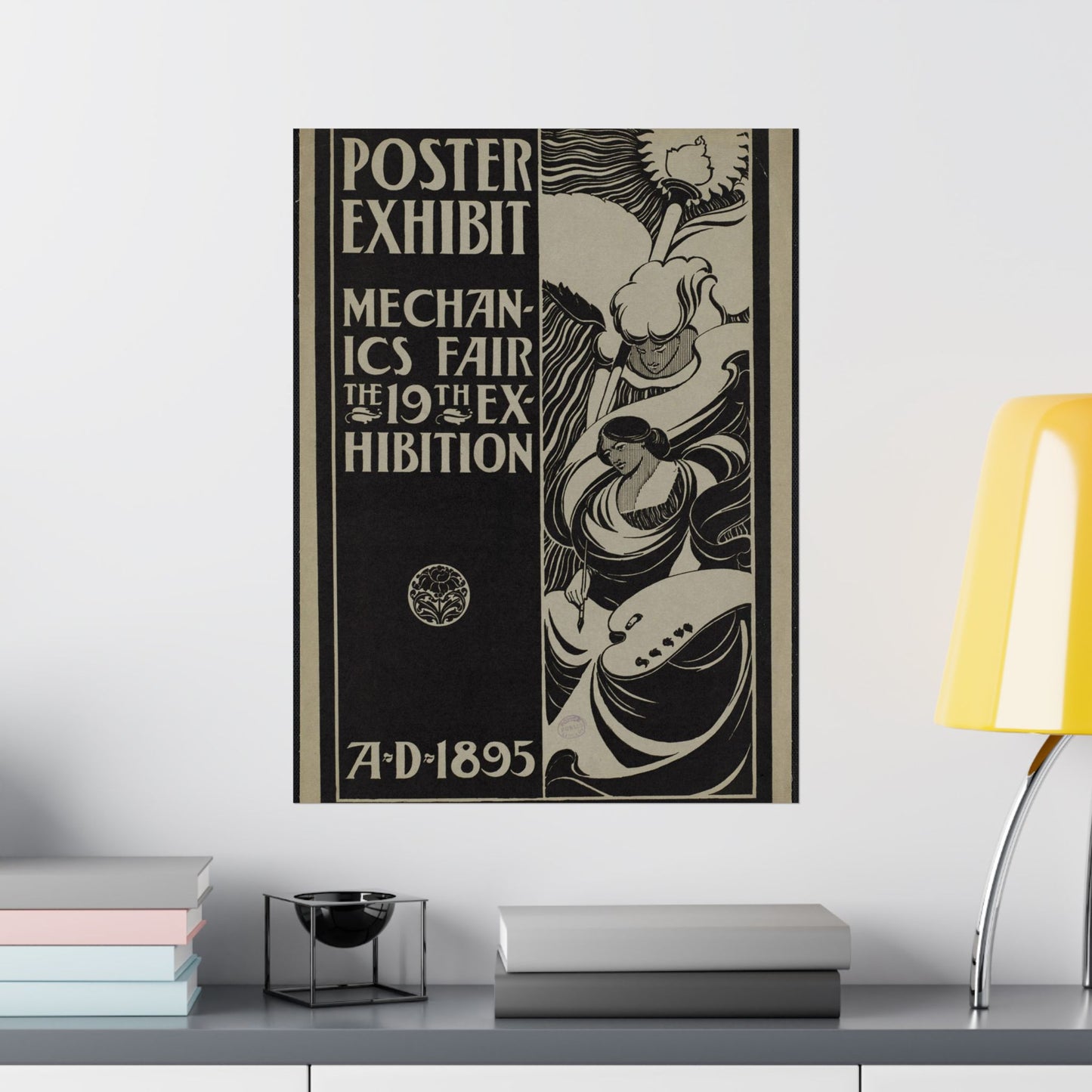 Poster exhibit, Mechanics Fair, the 19th exhibition, A.D. 1895 High Quality Matte Wall Art Poster for Home, Office, Classroom