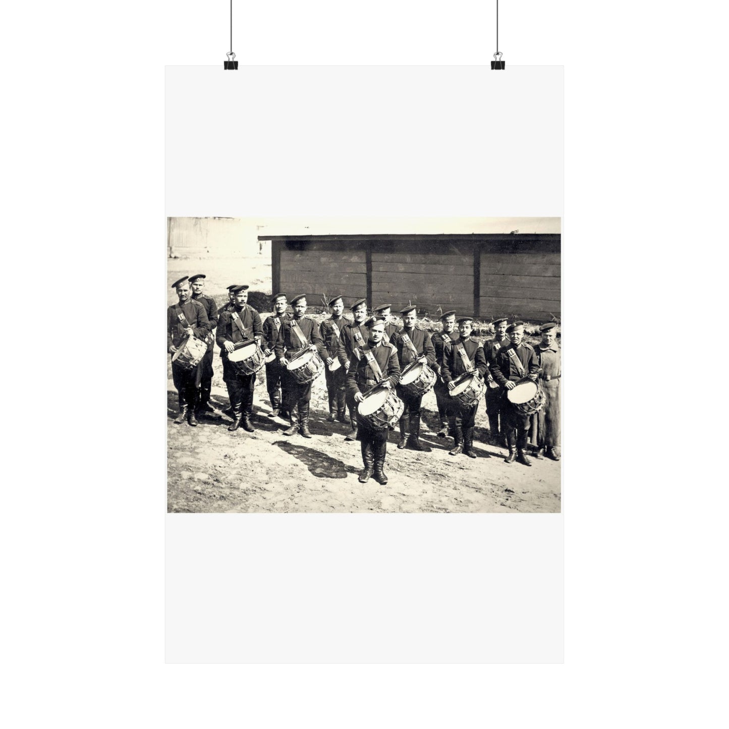 Vladimir, Vokzalnaya Street. A platoon of drummers 10 of the Little Russian Grenadier Regiment. High Quality Matte Wall Art Poster for Home, Office, Classroom