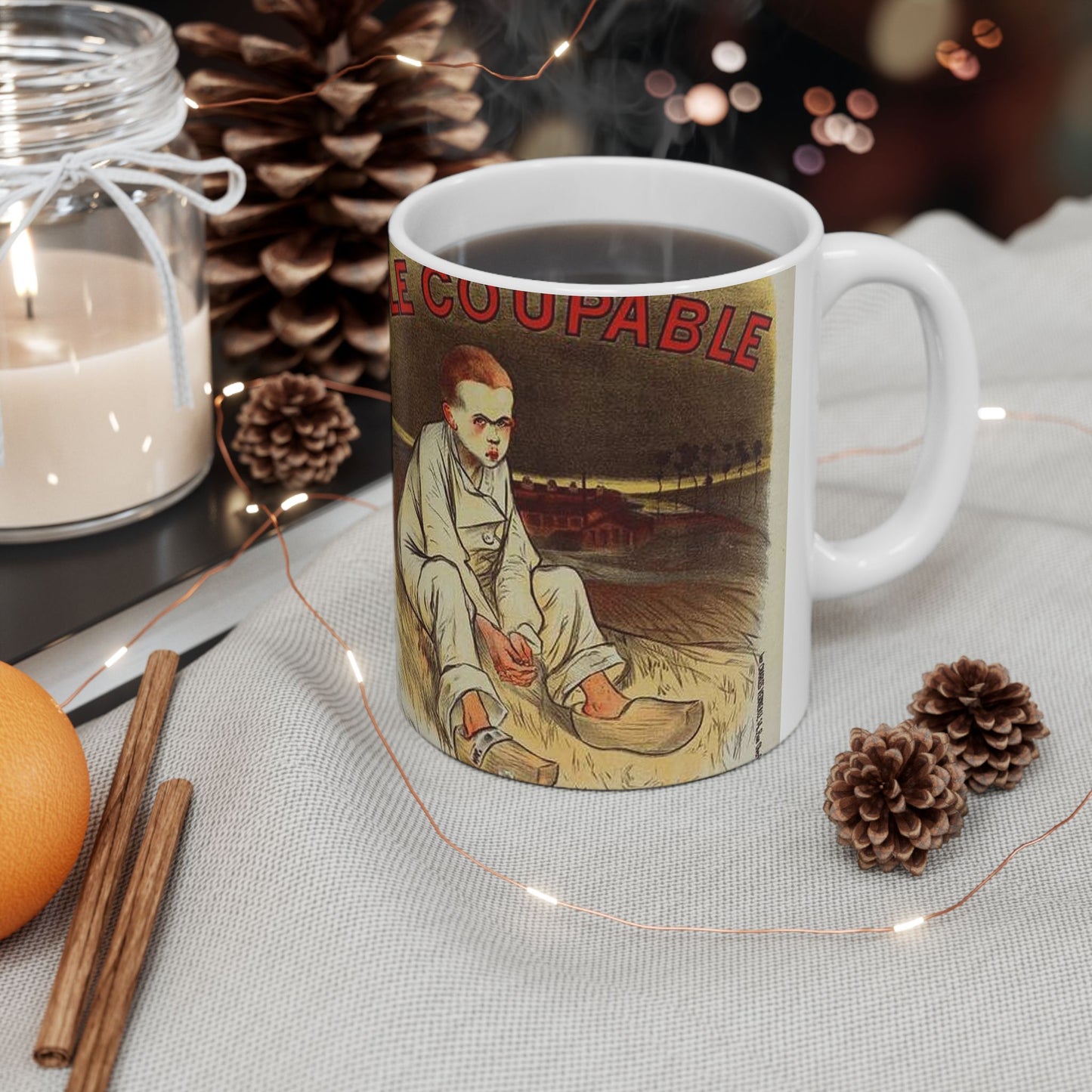 Affiche pour le roman "le Coupable", de François Coppée, publié dans le Journal. Beautiful Novelty Ceramic Coffee Mug 11oz