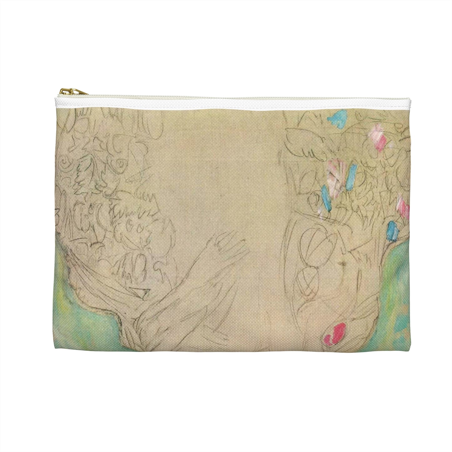 Gustav Klimt - Portrait of Amalie Zuckerkandl - Belvedere 7700 Large Organizer Pouch with Black Zipper