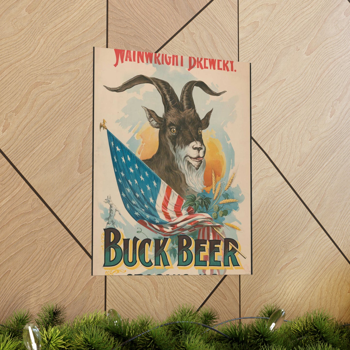 Wainwright Brewery, Buck Beer, St. Louis, MO High Quality Matte Wall Art Poster for Home, Office, Classroom