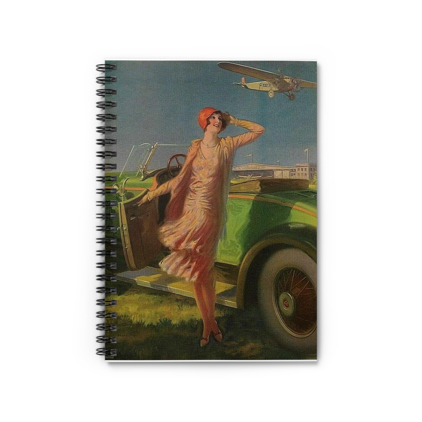 On Time, painting by Edward Mason Eggleston Spiral Bound Ruled Notebook with Printed Cover