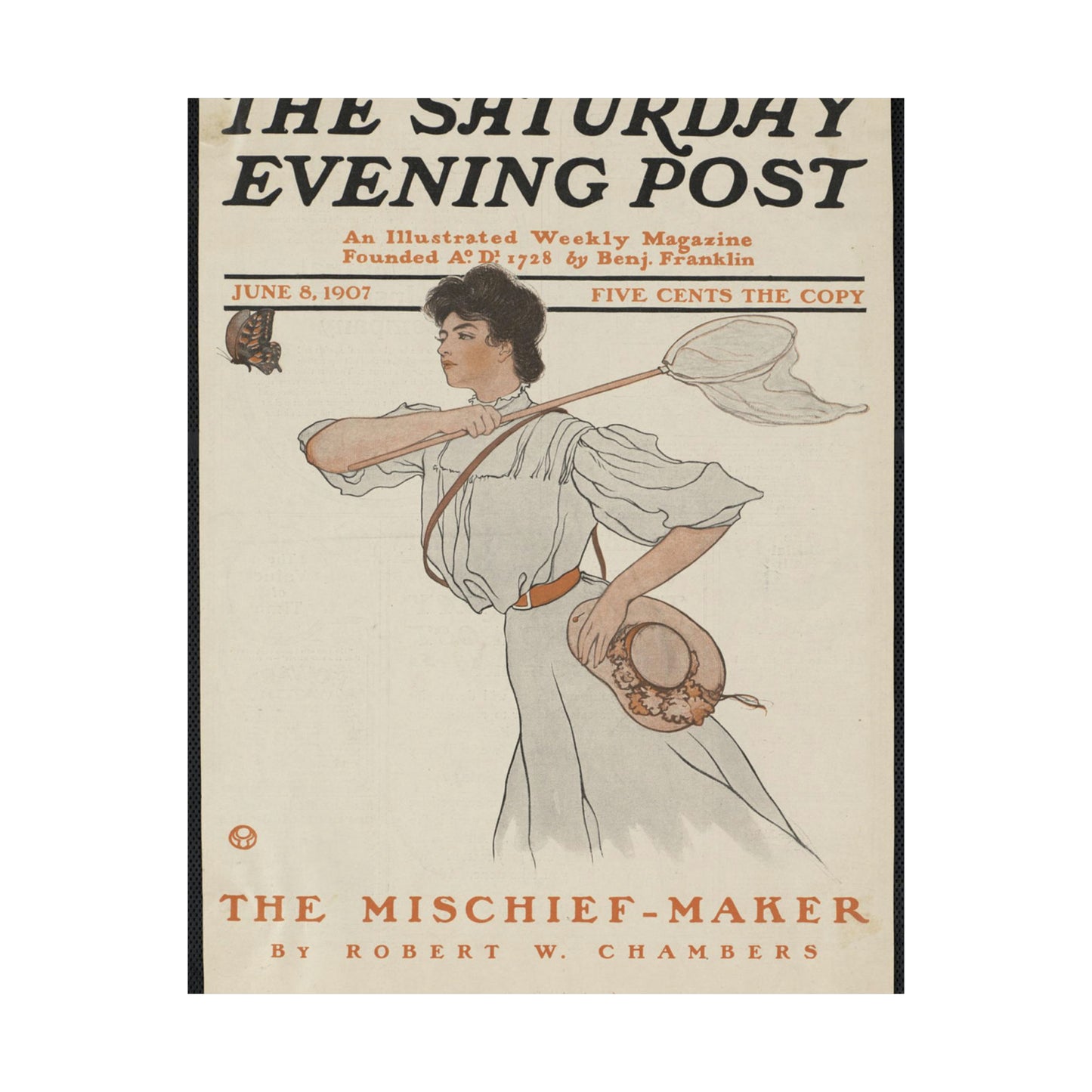 The Saturday evening post, June 8, 1907 High Quality Matte Wall Art Poster for Home, Office, Classroom