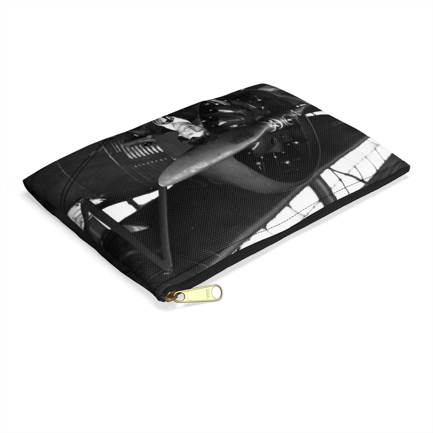 Amelia Earhart - U.S. National Archives Public Domain photograph Large Organizer Pouch with Black Zipper