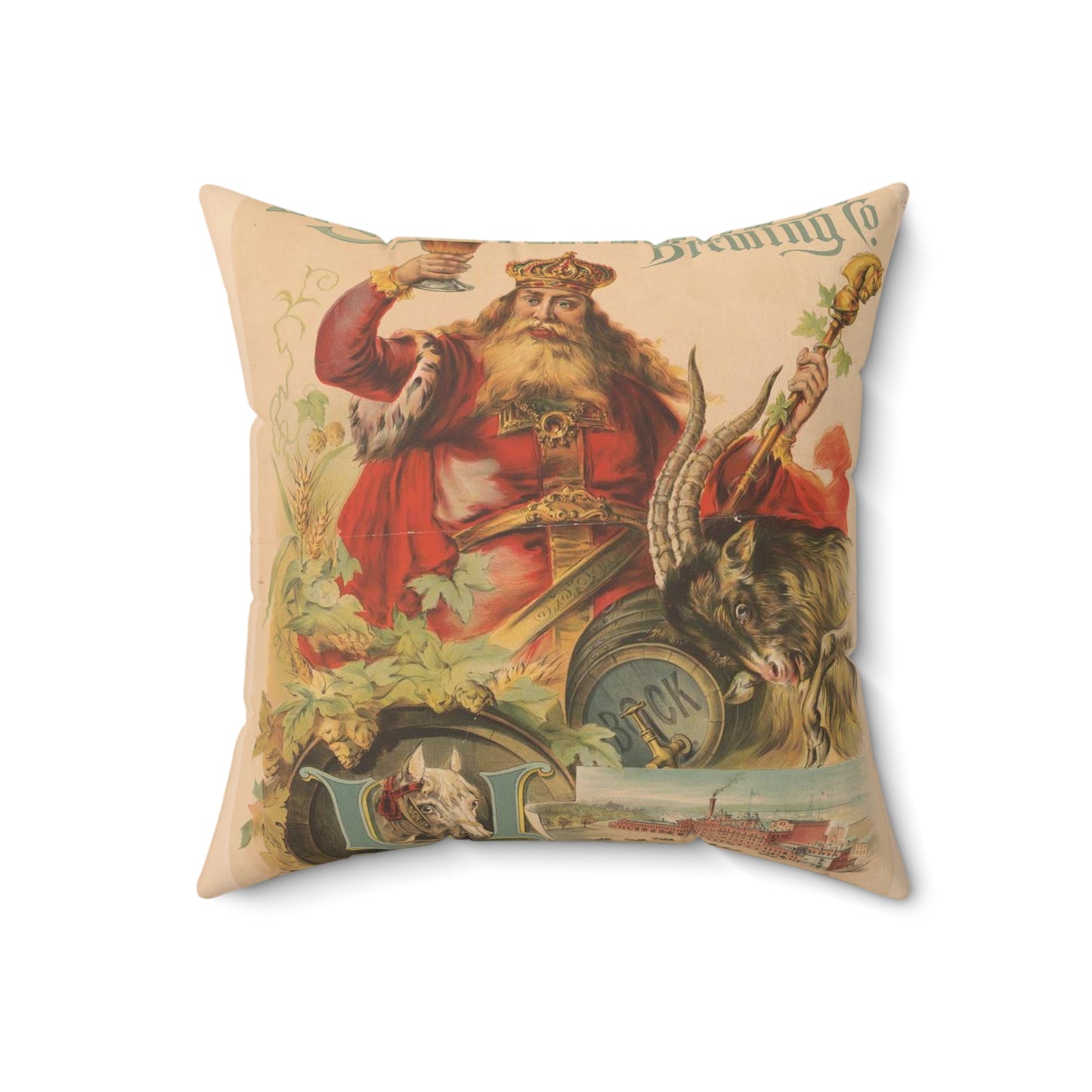 D.G. Yuengling Jr. Brewing Co., bock beer Decorative Accent Square Pillow
