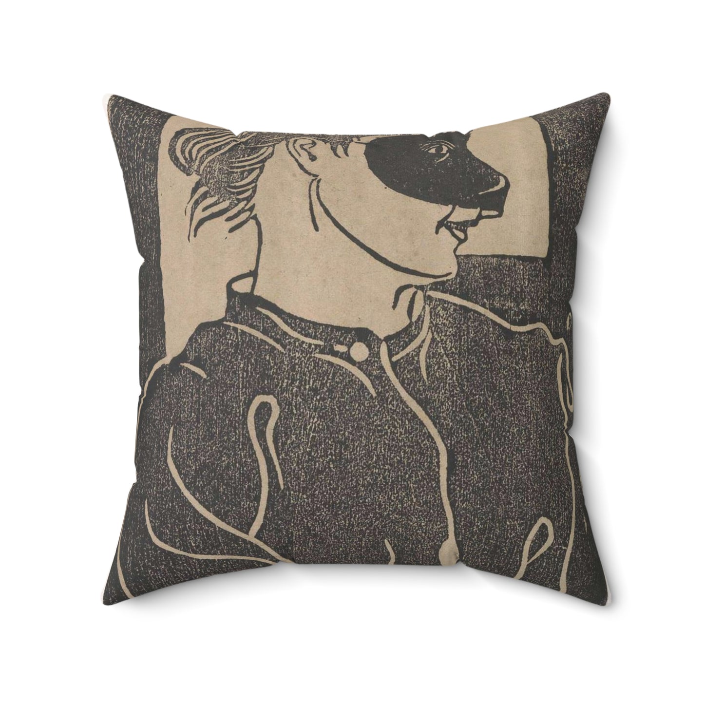 Samuel Jessurun de Mesquita - Gemaskerde vrouw Decorative Accent Square Pillow