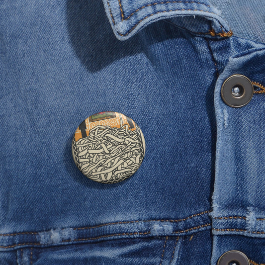 Gespräch eines Redakheurs mit einem Staatsmann Editor's Conservation with a Statesman) Pin Buttons with Crisp Design