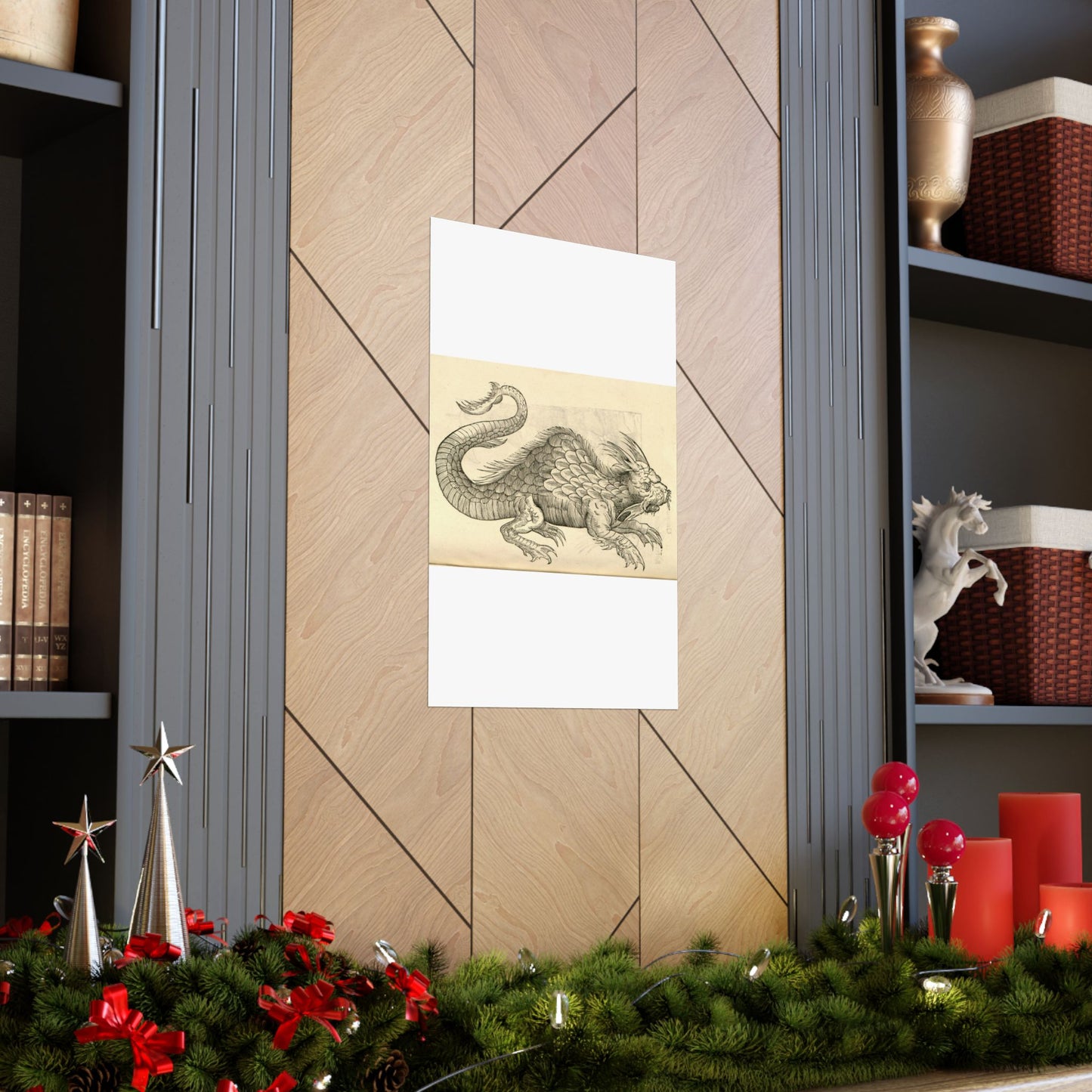 Orobonis Piscis effigies - Public domain portrait drawing  High Quality Matte Wall Art Poster for Home, Office, Classroom
