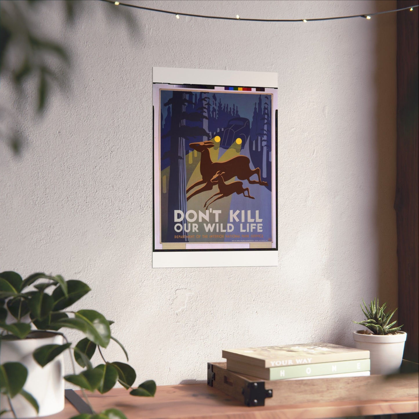 Don't kill our wild life - Art Deco public domain image High Quality Matte Wall Art Poster for Home, Office, Classroom