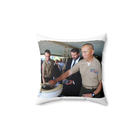 Lieutenant Colonel Brian S. Middleton, commanding officer Decorative Accent Square Pillow