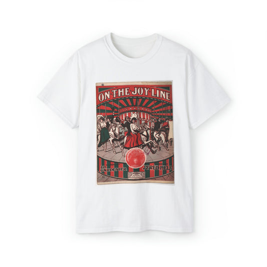 On the joy line - Public domain American sheet music White T-Shirt Gildan 2000 Cotton Unisex