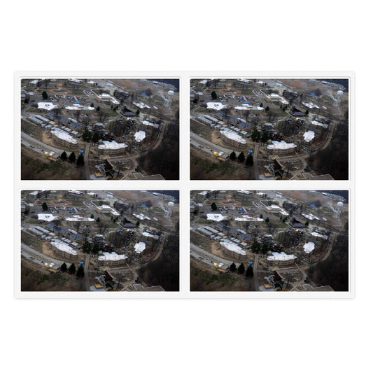 An aerial view of the Muscatatuck Urban Training Center Laminated UV Protective Vinyl Stickers