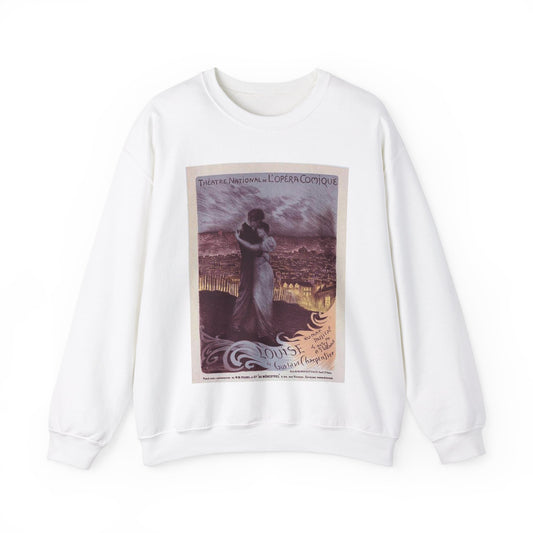 Affiche pour l'Opéra-Comique "Louise". White Heavy Blend Adult Crew Neck SweatShirt