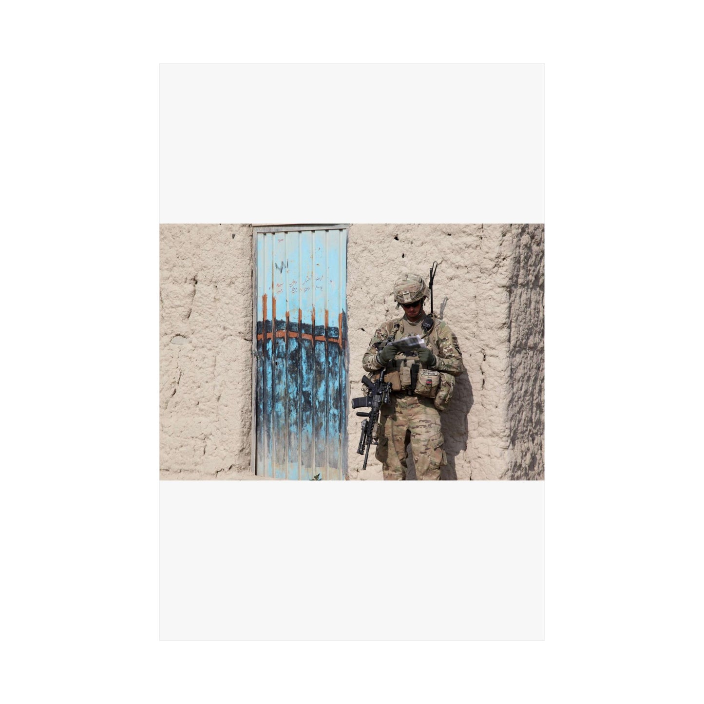 U.S. Army Sgt. Keith Keller, a combat engineer assigned High Quality Matte Wall Art Poster for Home, Office, Classroom