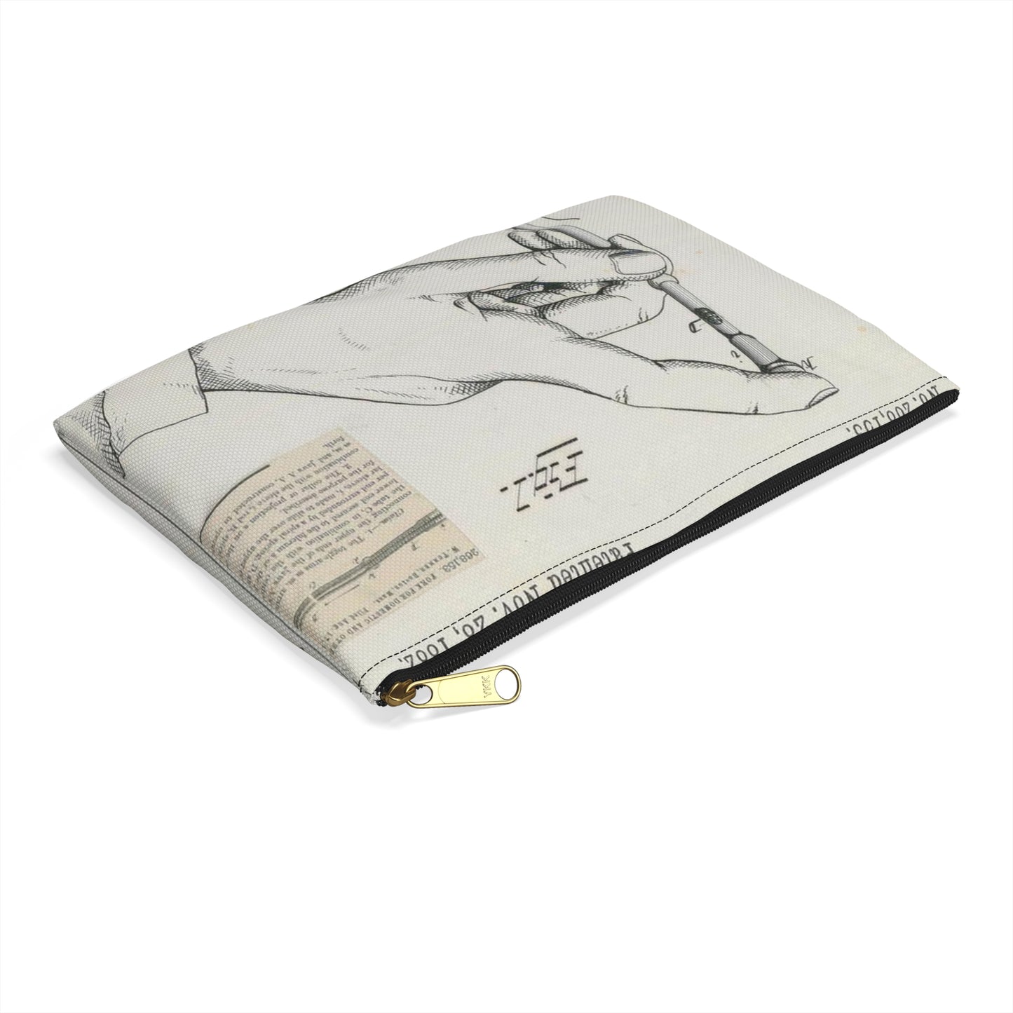 Patent drawing - for R. W. Turner's Fork for Domestic and Other Uses Public domain  image Large Organizer Pouch with Black Zipper
