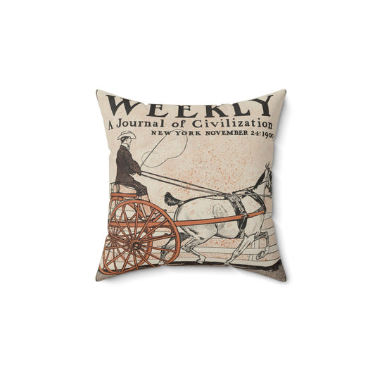 Harper's weekly, a journal of civilization, New York, November 24: 1900 Decorative Accent Square Pillow