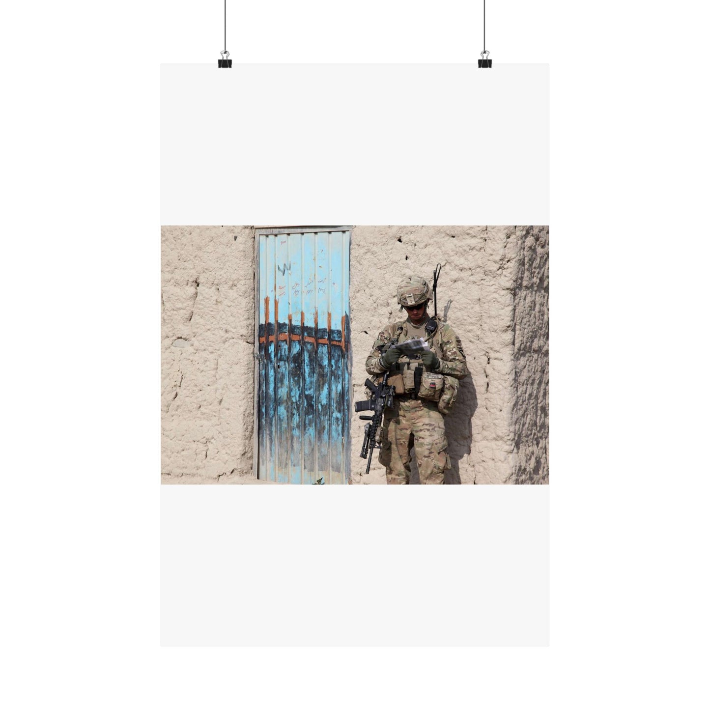 U.S. Army Sgt. Keith Keller, a combat engineer assigned High Quality Matte Wall Art Poster for Home, Office, Classroom