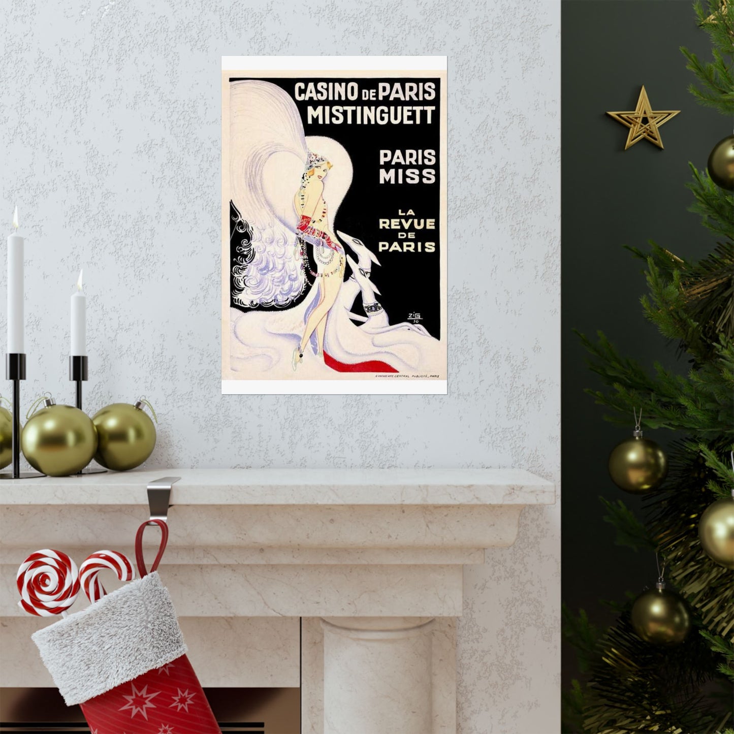 Louis Gaudin - La Revue de Paris 1930 High Quality Matte Wall Art Poster for Home, Office, Classroom