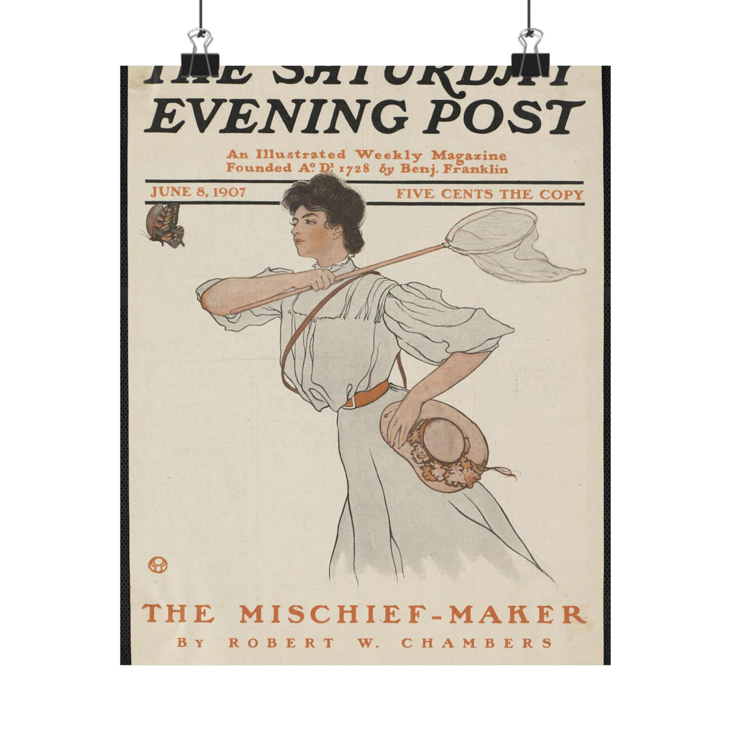 The Saturday evening post, June 8, 1907 High Quality Matte Wall Art Poster for Home, Office, Classroom