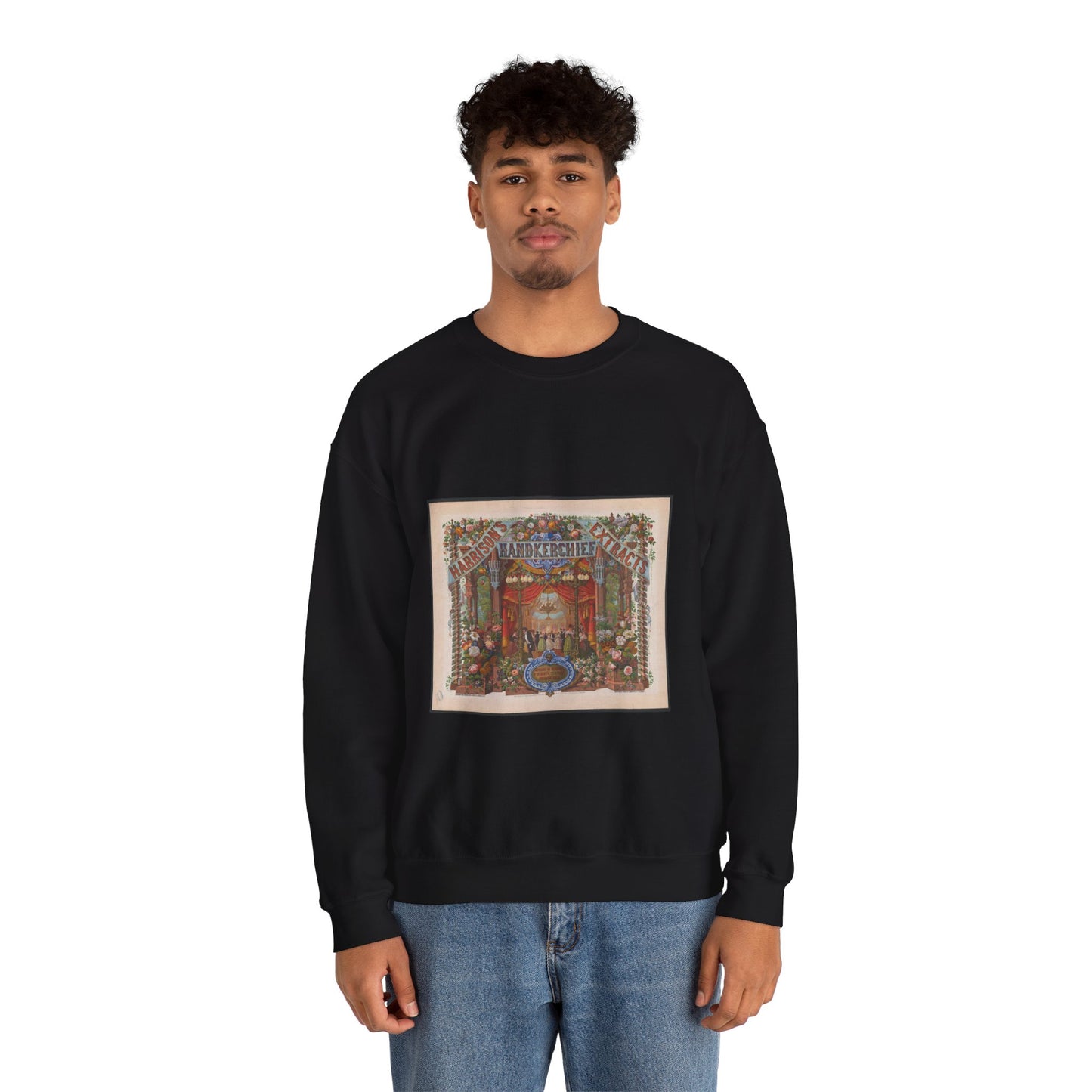 Harrison's handkerchief extracts Apollos W. Harrison No. 10 South 7th Street Philadelphia / / Alphonse Bigot del. ; designed and drawn on stone by Alphonse Bigot. Black Heavy Blend Adult Crew Neck SweatShirt