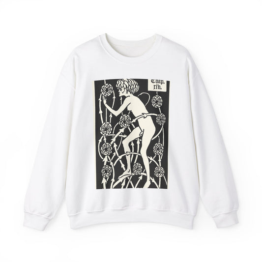 Hermaphroditus. Aubrey Beardsley - Le Morte d'Arthur White Heavy Blend Adult Crew Neck SweatShirt