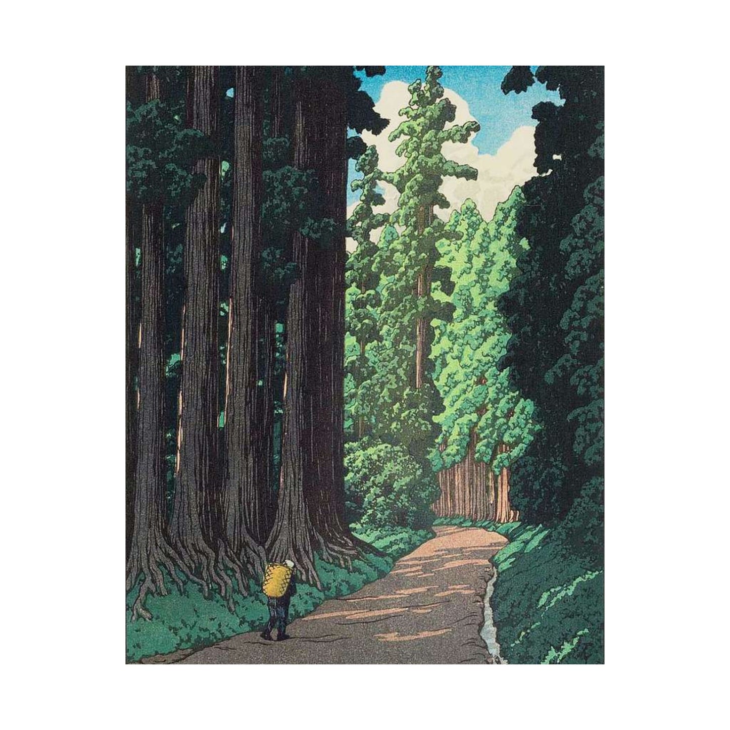 Nikko kaido Hasui Kawase. 1930s Japan, public domain image. High Quality Matte Wall Art Poster for Home, Office, Classroom