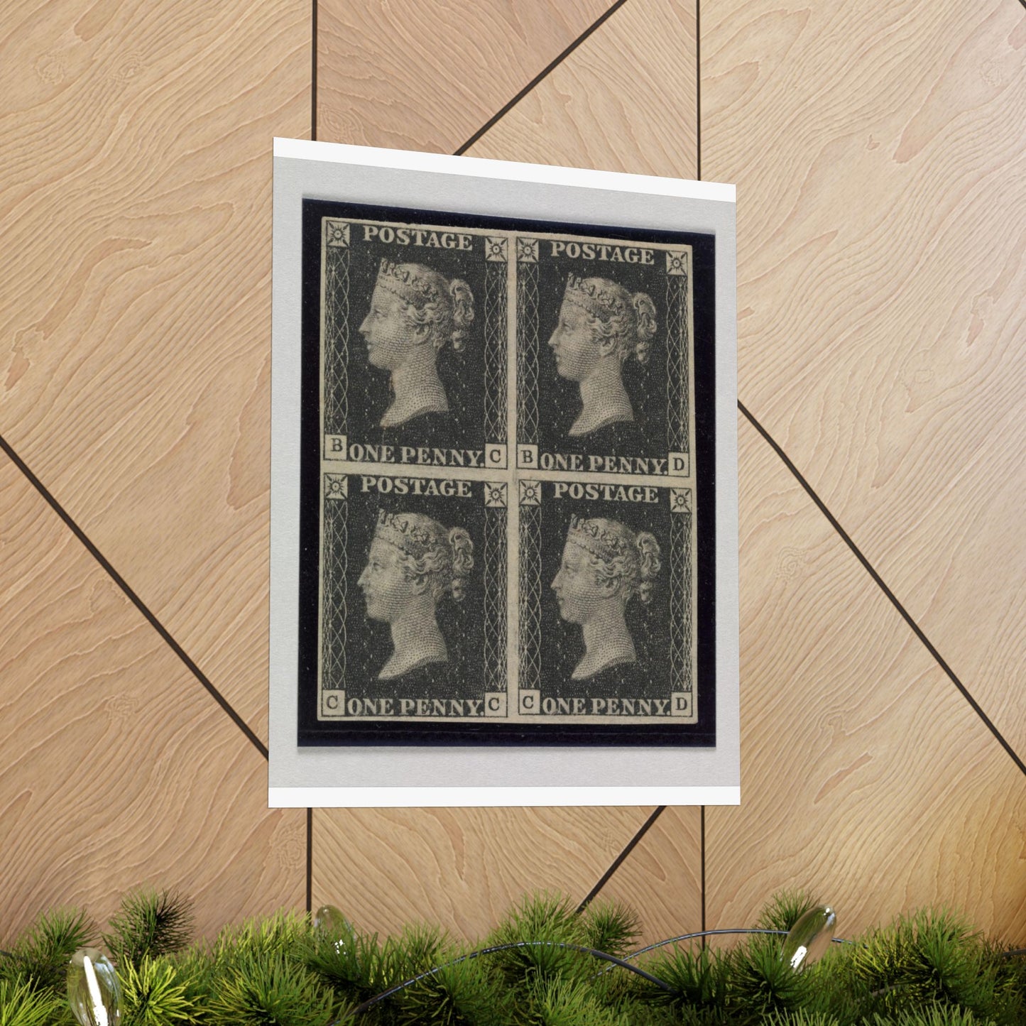 "Penny Black" postage stamps - postal stamp High Quality Matte Wall Art Poster for Home, Office, Classroom