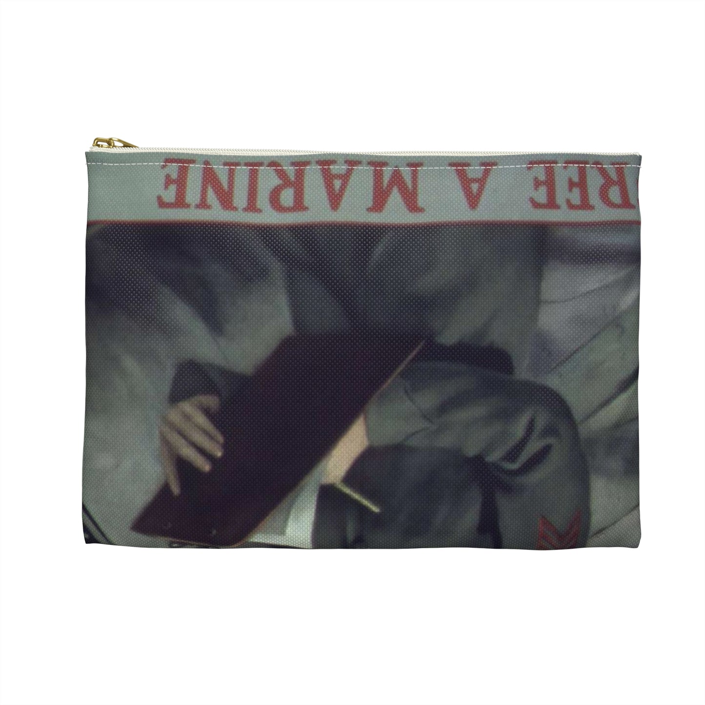 "Be a Marine-Free a Marine to Fight" - NARA - 513679 Large Organizer Pouch with Black Zipper