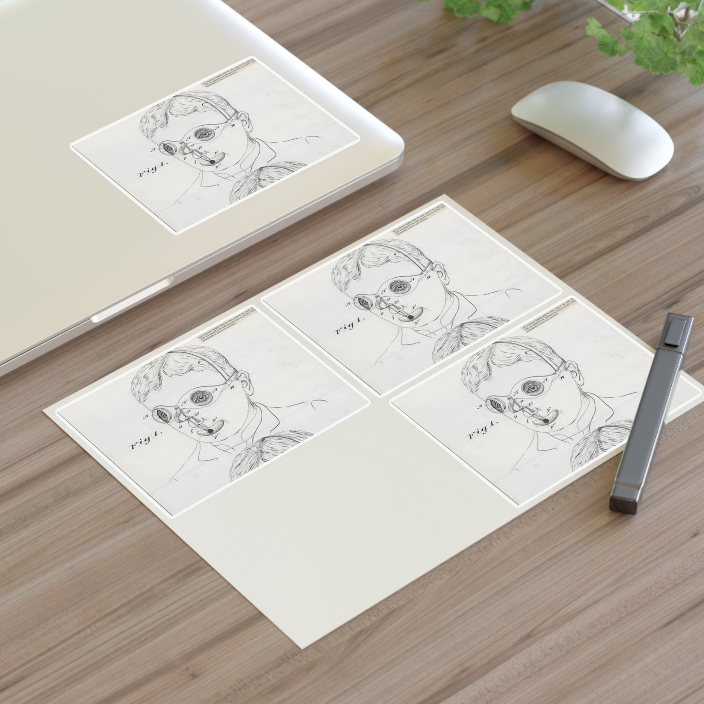 Patent drawing - for C. McIntosh's Fire Mask Public domain  image Laminated UV Protective Vinyl Stickers