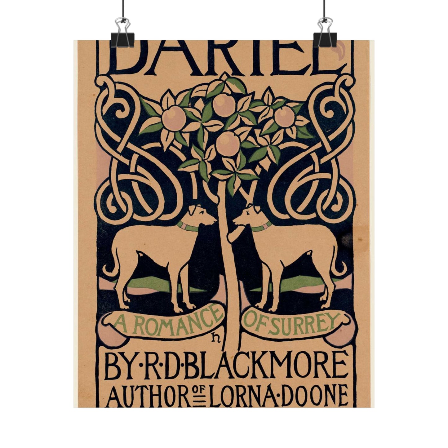 Dariel, a romance of Surrey, by R. D. Blackmore High Quality Matte Wall Art Poster for Home, Office, Classroom