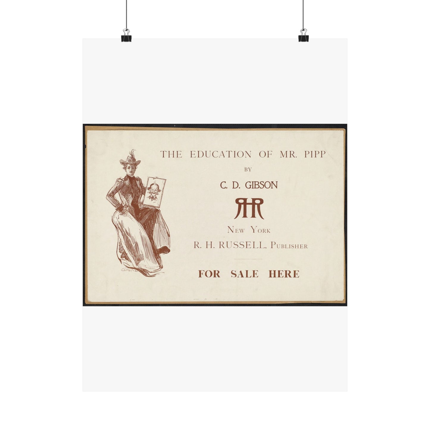 The education of Mr. Pipp by C. D. Gibson High Quality Matte Wall Art Poster for Home, Office, Classroom