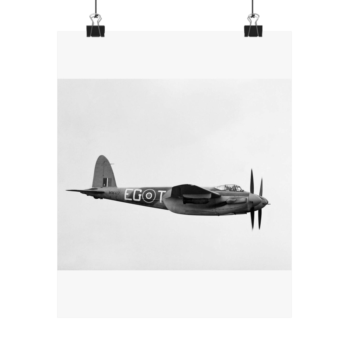 De Havilland Mosquito FB Mk VI of No. 487 Squadron RNZAF based at Hunsdon, Hertfordshire, 28 February 1944. CH12415 High Quality Matte Wall Art Poster for Home, Office, Classroom