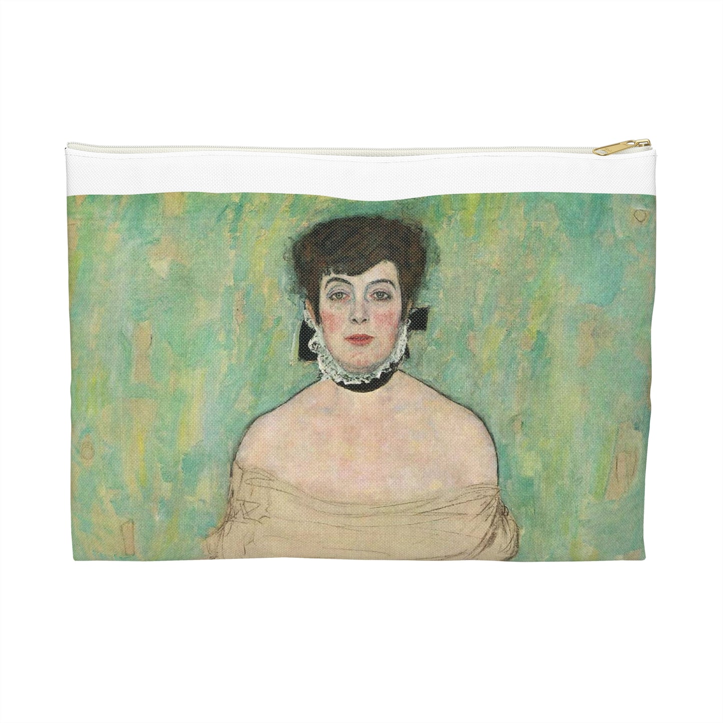 Gustav Klimt - Portrait of Amalie Zuckerkandl - Belvedere 7700 Large Organizer Pouch with Black Zipper