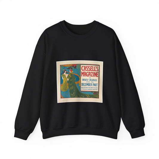 Louis Rhead - Cassell's Magazine: December Black Heavy Blend Adult Crew Neck SweatShirt