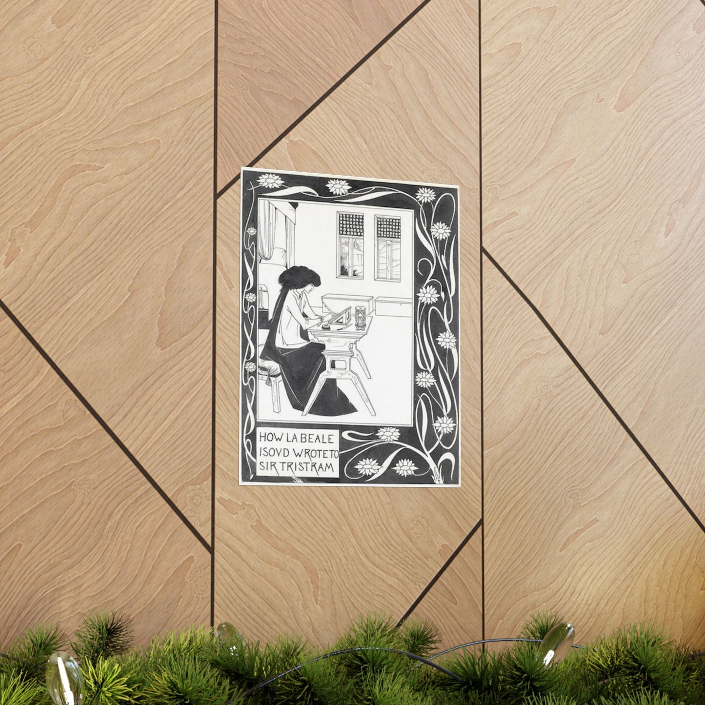 How la Beale Isoud wrote to Sir Tristram High Quality Matte Wall Art Poster for Home, Office, Classroom