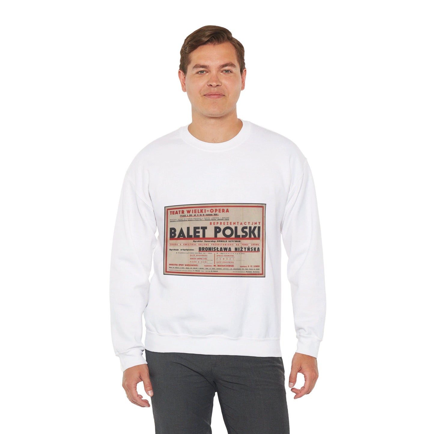 Balet Polski [2] White Heavy Blend Adult Crew Neck SweatShirt