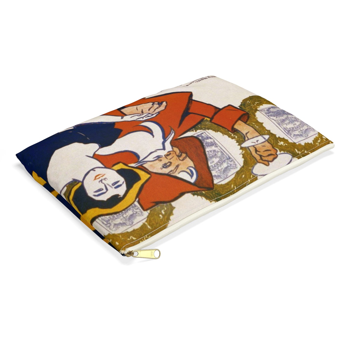 Edward Penfield - Harper's [for] Christmas, Art Nouveau Poster Large Organizer Pouch with Black Zipper