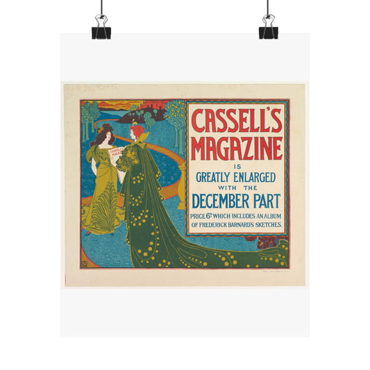 Louis Rhead - Cassell's Magazine: December High Quality Matte Wall Art Poster for Home, Office, Classroom