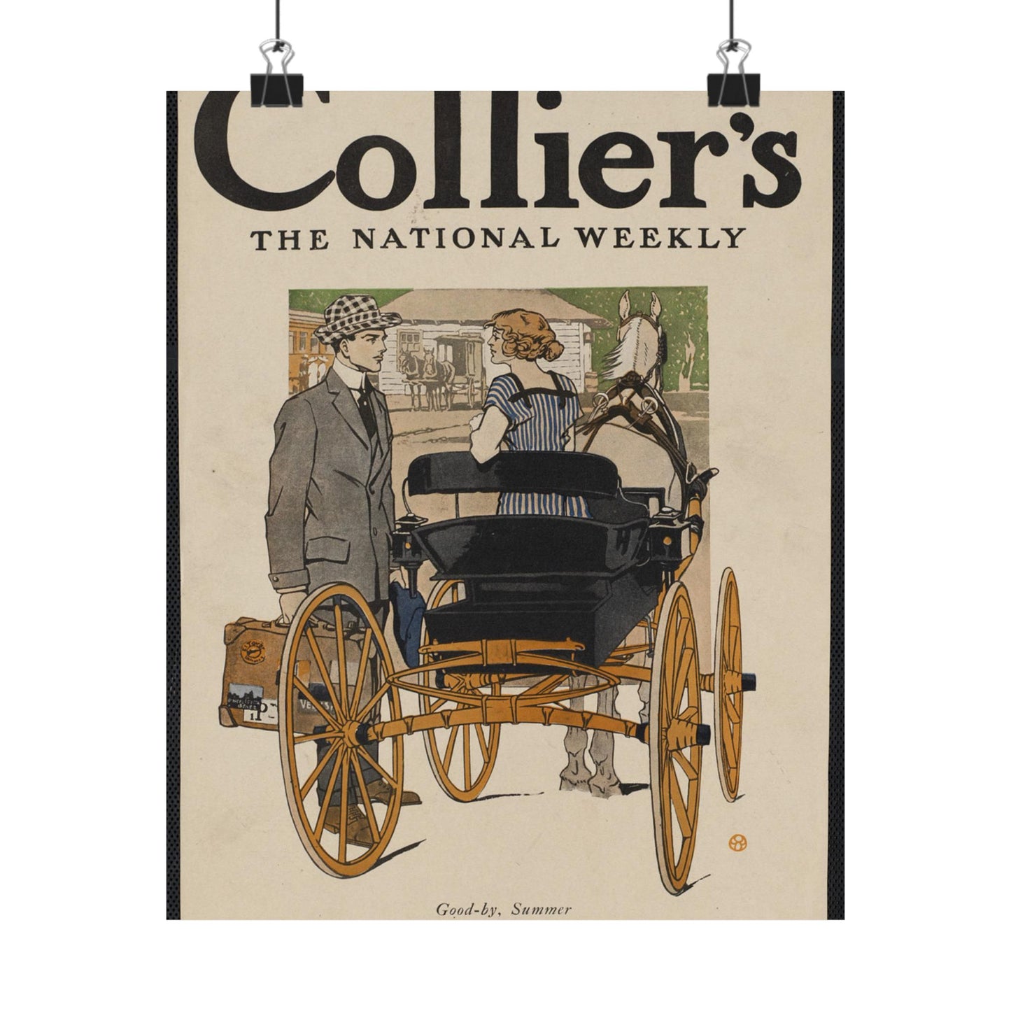 Collier's, the national weekly. Good-by, summer. High Quality Matte Wall Art Poster for Home, Office, Classroom