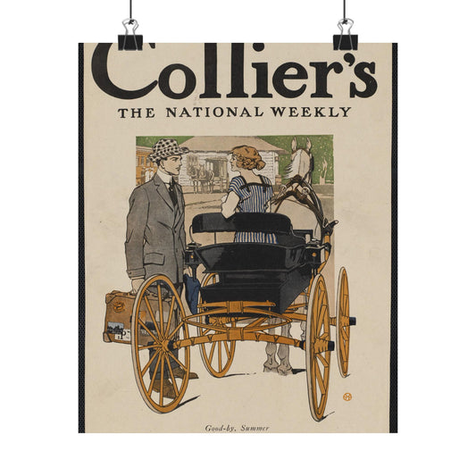 Collier's, the national weekly. Good-by, summer. High Quality Matte Wall Art Poster for Home, Office, Classroom