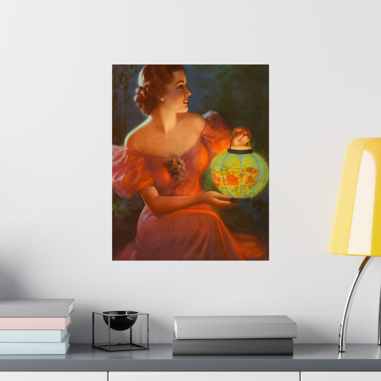 Lantern Glow by Edward Mason Eggleston High Quality Matte Wall Art Poster for Home, Office, Classroom